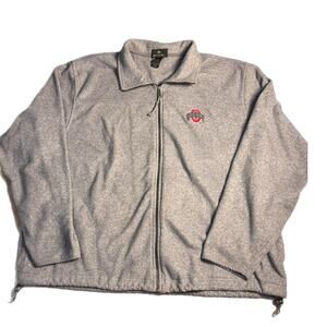Y2k boxy Ohio State University fleece zip up